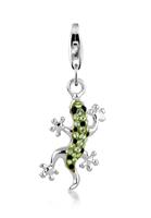 Nenalina Nenalina Bedel Dames Hanger Gecko met kristallen in 925 sterling zilver