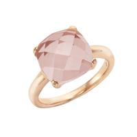 Jamelli Ring »925/- Sterling Silber rotverg. mit Rosenquarz«