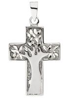 Jobo Kreuzanhänger »Kreuz mit Baum«, 925 Silber