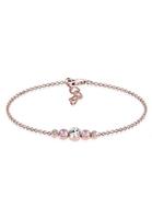 Elli Dames Basic Kristallen in 925 Sterling Zilver Rose Goud Geplateerd