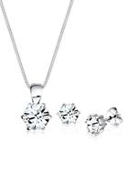 Elli Elli Sieraden Set Dames Basis met Kristallen in 925 Sterling Zilver