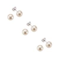 Vivance Perlen-Ohrstecker-Set "925/- Sterling Silber 6mm"