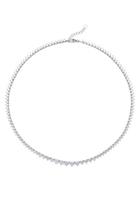 Firetti Collier »Rhodiniert, massiv, rund, glamourös«, mit Zirkonia in runder Einfassung