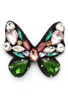 Brosche »Schmetterling mit Anstecknadel, bunt«, mit Glassteinen