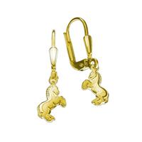 Vivance Ohrhänger »925/- Sterling Silber vergoldet Pferd«