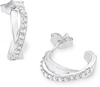 amor hoepel oorbellen voor dames, 925 Sterling zilver, zirkonia synth.