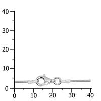 OSTSEE-SCHMUCK Silberkette »Schlange 1,0 mm Silber 925/000,« (1-tlg)
