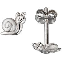 sigo Kinder Ohrstecker Schnecke 925 Sterling Silber mattiert Ohrringe Kinderohrringe