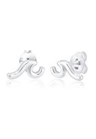 Elli Dames Oorsteker Golven Trend in 925 Sterling Zilver