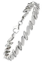 Jobo Armband, 925 Silber matt mit 52 Zirkonia 19 cm