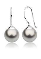 Nenalina Dames Oorbellen in 925 Sterling Zilver gerhodineerd met 12mm parels