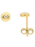 Adelia´s Paar Ohrstecker »Gold 8 k (333) Ohrringe - Ohrstecker«, 8 k 333 Gelbgold mit Zirkonia Ø 5 mm