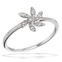 goldmaid Damenring 585/- Weißgold 7 Brillanten P1 0,15 ct.