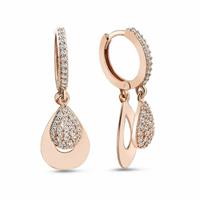dKeniz Ohrhänger »925/- Sterling Silber rosévergoldet Eleganz Ohrrin«