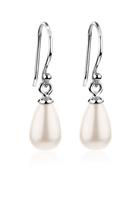 Nenalina Paar Ohrhänger »Hänger Muschelkernperle Oval Klassisch 925 Silber«