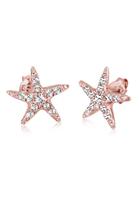 Elli Paar Ohrstecker »Seestern mit Swarovski Kristalle funkelnd Silber«