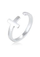 Elli Fingerring »Kreuz Geo Größenverstellbar 925 Sterling Silber«