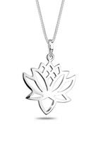 Elli Dames Lotusbloem Symbool Talisman in 925 Sterling Zilver