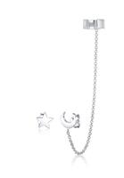 Elli Dames Oorklem Oorsteker Astro Sterren Halvemaan in 925 Sterling Zilver