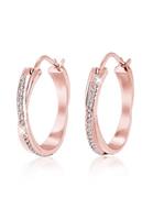 Elli Dames Creolen Glamour Verstrengeld met Kristallen in 925 Sterling Zilver