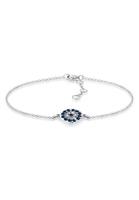 Elli Armband »Blüte Kreis mit Swarovski Kristallen Silber«