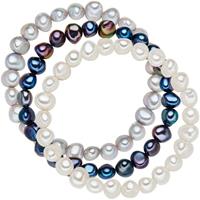 Valero Pearls Perlenarmband »Set: X744« (3-tlg), aus Süßwasser-Zuchtperlen