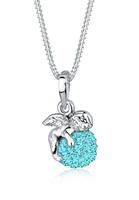 Elli Dames Engel Bal Hanger Beschermengel Talisman met Kristallen in 925 Sterling Zilver