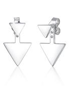 Elli Dames Driehoek Oormantel in Geo Look in 925 Sterling Zilver