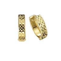 Vivance Klapp-Creolen »333/- Gelbgold diamantiert 12mm«