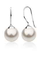 Nenalina Paar Ohrhänger »Hänger Basic Perle Swarovski Kristalle 925 Silber«