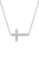 Elli Dames Kruis Hanger Elegant met Kristallen in 925 Sterling Zilver