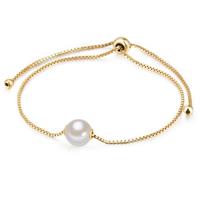 Valero Pearls Zilveren armband Sterling zilver Gekweekte zoetwaterparels in Geelgoud