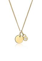 Diamore Collierkettchen »Kreis Geo Solitär Diamant (0.03 ct) 585 Gelbgold«