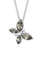 Elli PREMIUM dames met hanger vlinder kristallen in 925 sterling zilver 45 cm lang