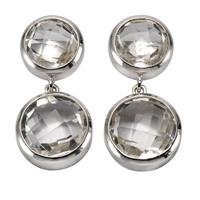 Zeeme Ohrstecker »925/- Sterling Silber Bergkristall«