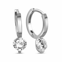 dKeniz Creolen »925/- Sterling Silber Solitär«