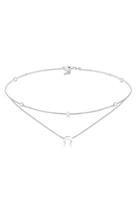 Elli Elli Halsketting Dames Choker Laagje Astro Halve Maan Sterren in 925 Sterling Zilver