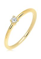 Diamore Diamantring »Verlobungsring Diamant 0.06 ct. 375 Gelbgold«, Verlobungsring