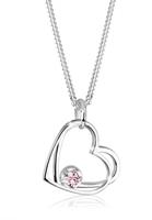 Elli dames hart hanger symbool liefde solitaire met blauwe kristal in 925 sterling zilver