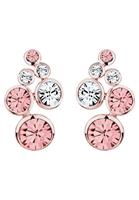 Elli Dames Basis Geo met kristallen in 925 sterling zilver roségoud verguld