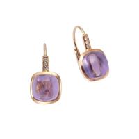 Orolino Ohrhänger 585/- Rotgold Amethyst Brillant