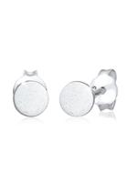Elli Paar Ohrstecker »Kreis Geo mattiert 925 Sterling Silber«, Geo