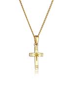 Elli Collierkettchen »Kreuz Anhänger Religion Panzerkette 585er Gelbgold«