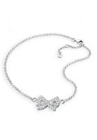Elli Enkelbandje voor dames strik met kristallen in 925 sterling zilver