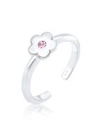 Elli Fingerring »Kinder Blume Swarovski Kristall 925er Silber«