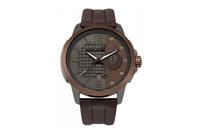 Police Herenhorloge Kwarts Bruin