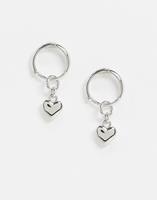 TED BAKER ohrringe tiny heart huggie Creolen silber Damen