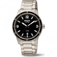 Boccia Herrenuhr Sport "3635-03", Reintitan, silber