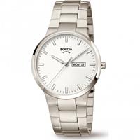 Boccia Herrenuhr "3649-01", Reintitan, silber