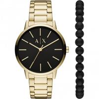 ARMANI EXCHANGE Quarzuhr AX7119 (Set, 2 tlg., mit Onyxarmband)